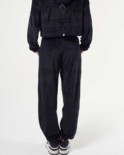 Mask Black Velour Sweat Pant