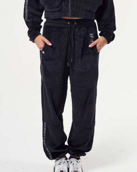Mask Black Velour Sweat Pant