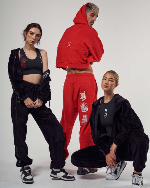 Mask Black Velour Sweat Pant