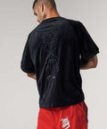 Mask Black Velour Raglan Tee - Men