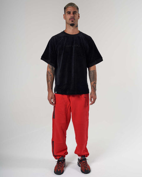 Mask Black Velour Raglan Tee - Men