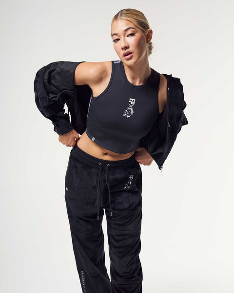 Mask Crop Fitted Tank