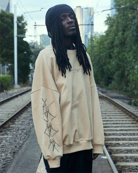 Barbed Wire Oversized Jumper - Men