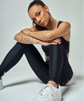 Butterfly on Black Legging - Full Length