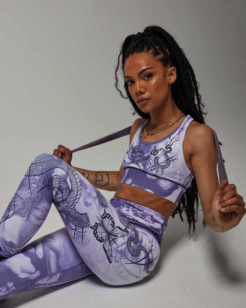 Snake Lilac Bra Top