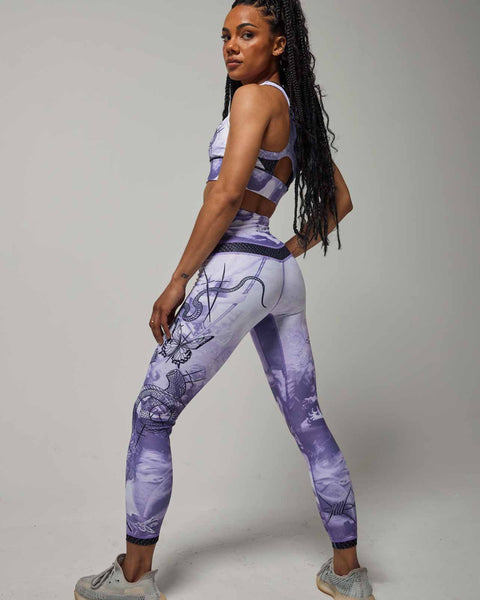 Snake Lilac Legging - 7/8 Length