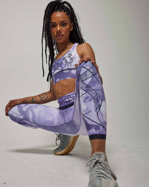 Snake Lilac Legging - 7/8 Length