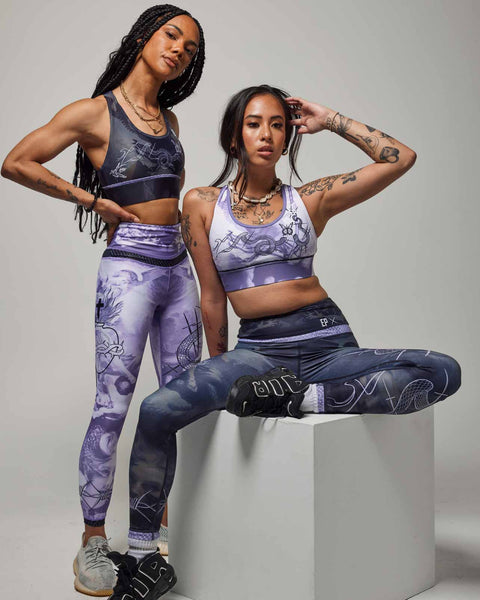 Snake Lilac Legging - 7/8 Length