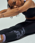 Snake on Black Legging - 7/8 Length