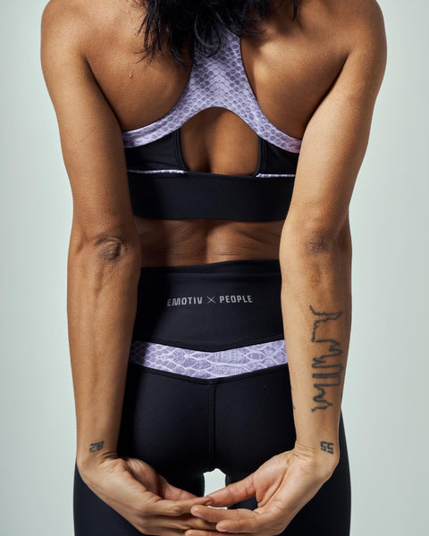 Snake on Black Bra Top