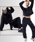 Mask Black Velour Sweat Pant