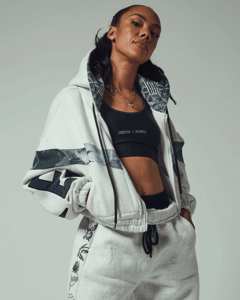 Cherub Crop Zip Hoodie