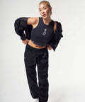 Mask Black Velour Sweat Pant