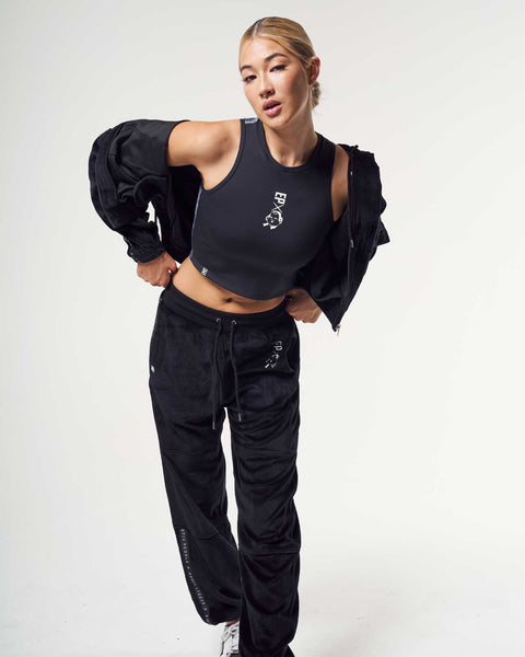 Mask Black Velour Sweat Pant