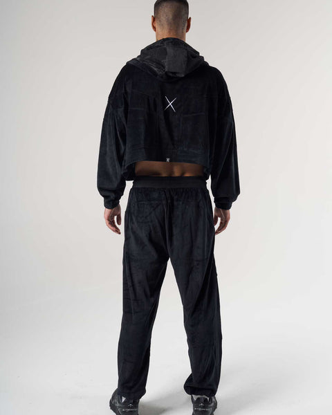 Mask Black Velour Sweat Pant