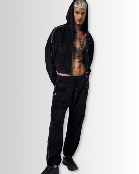 Mask Black Velour Sweat Pant