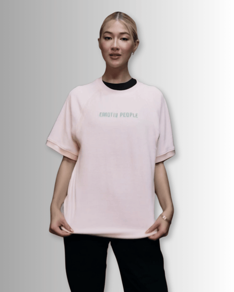 Mask Pink Velour Raglan Tee